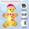 GOOSH 5.2FT Gingerbread Man Inflatable with Santa Hat and LED Lights for Christmas Décor